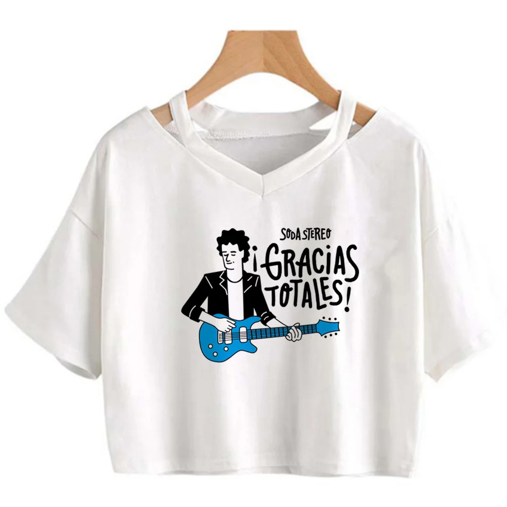 Soda Stereo vintage hada grunge 90s crop top Mujer ropa de calle gráfica linda camiseta de los años 90