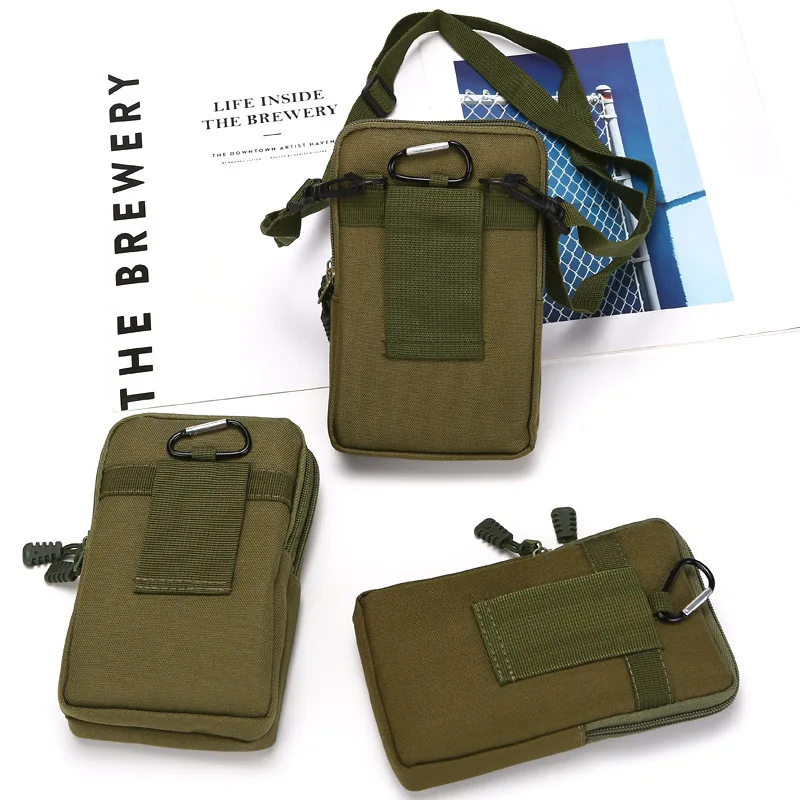 Oxford Cloth Belt Waist Bag Mobile Phone Bag Outdoor Shoulder Crossbody Bag Construction Site Work Storage Bag Coin Purse Pouch