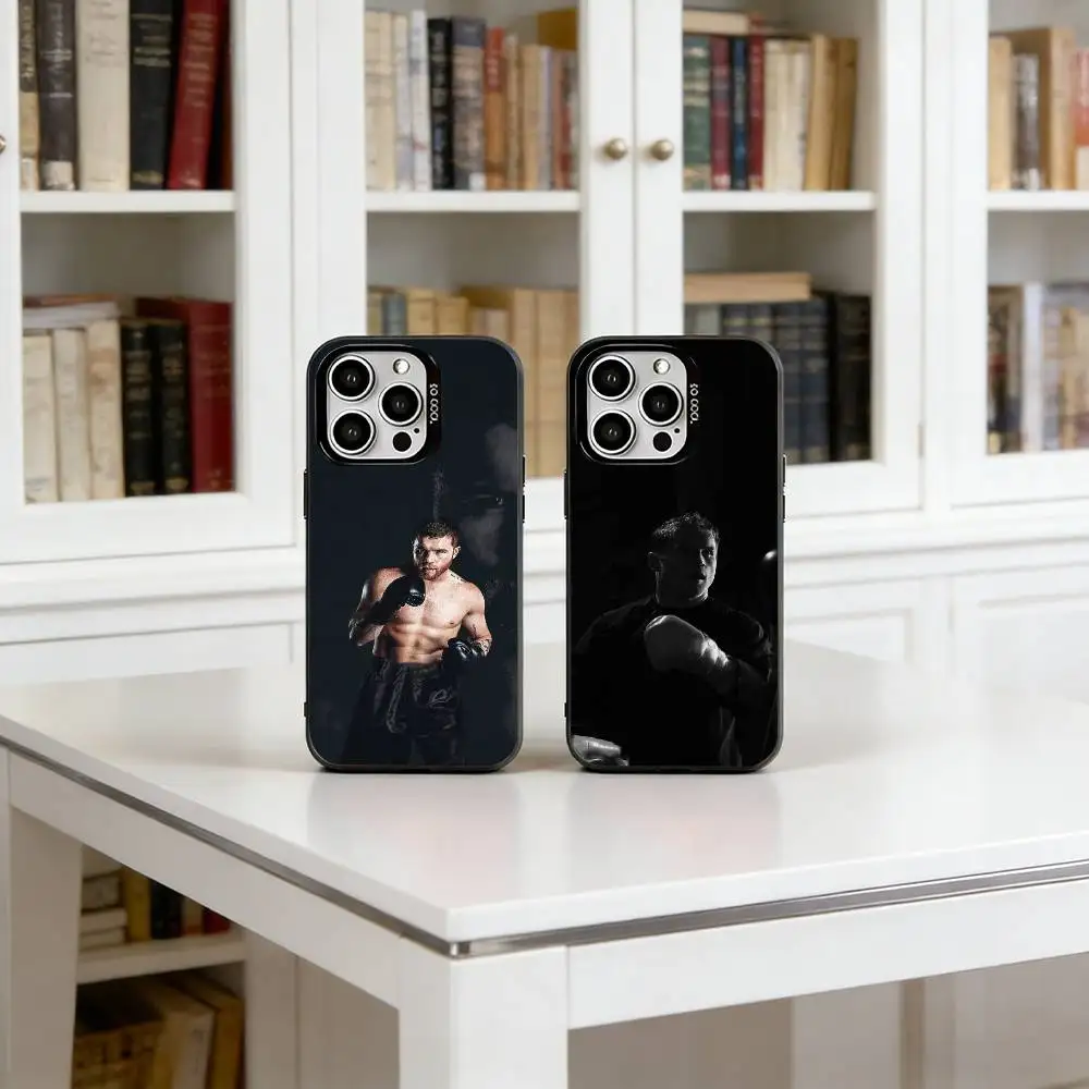 

C-Canelo A-Alvarez Phone Case For iPhone 17,16,15,14,13,12,11 Plus,Pro Max,XS,Colorful Silver Phone case Funda Cover