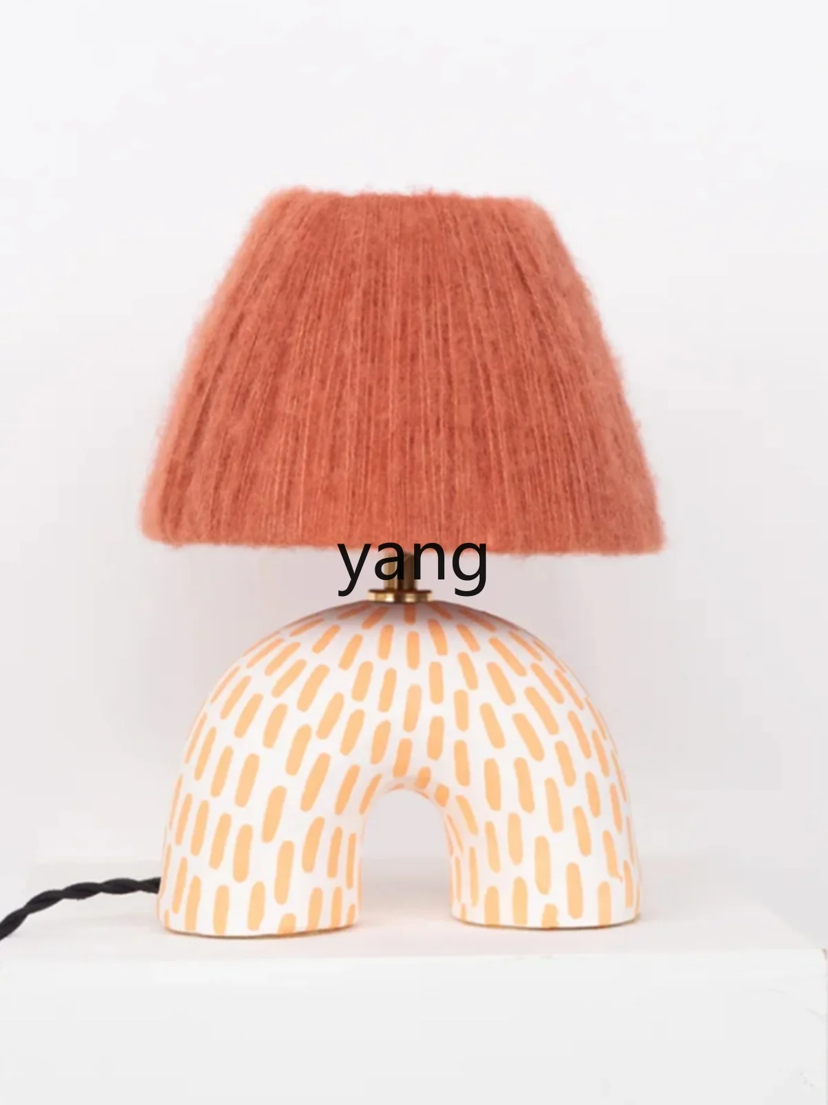 Yjq Macaron Art Personality Handmade Painting Table Lamp Cafe Bedroom Custom Table Lamp