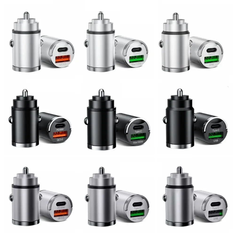 100W USB Car Charger QC3.0 No Harm To The Phone Type C Adapter in Car Mini Multi-protection Car Phone Charger