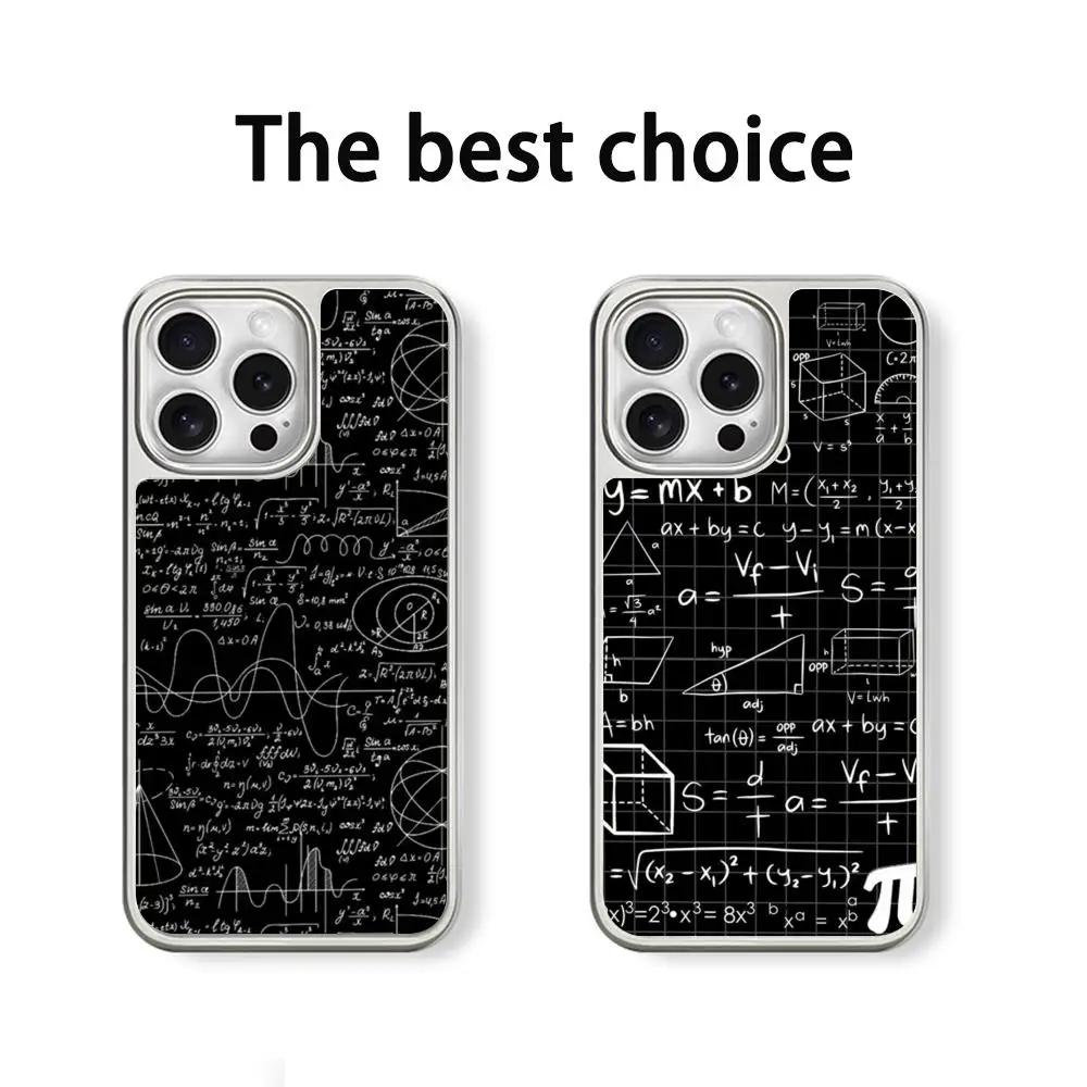 Fashion formula design hot Phone Case for iPhone 16 15 14 13 12 11 Pro Max Sheepskin Silver-edged protective case view 3