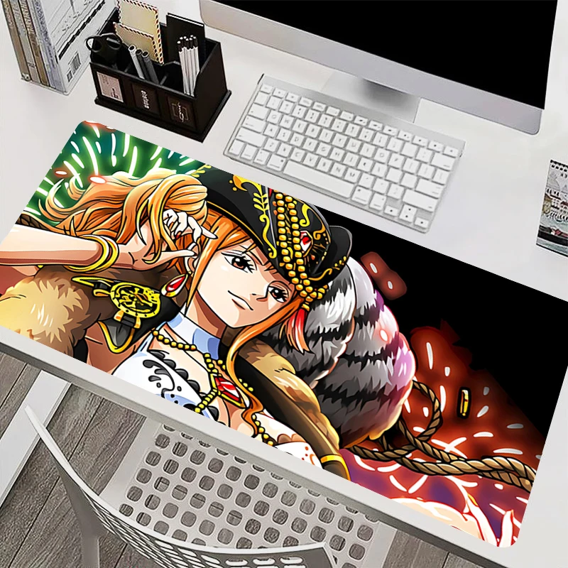 

Mouse Pad PC Accessories Keyboard Pad One Piece Nami Office Desk Mat Anti Slip HD Mousepad Rubber Tablet Pad Gaming Extended Pad