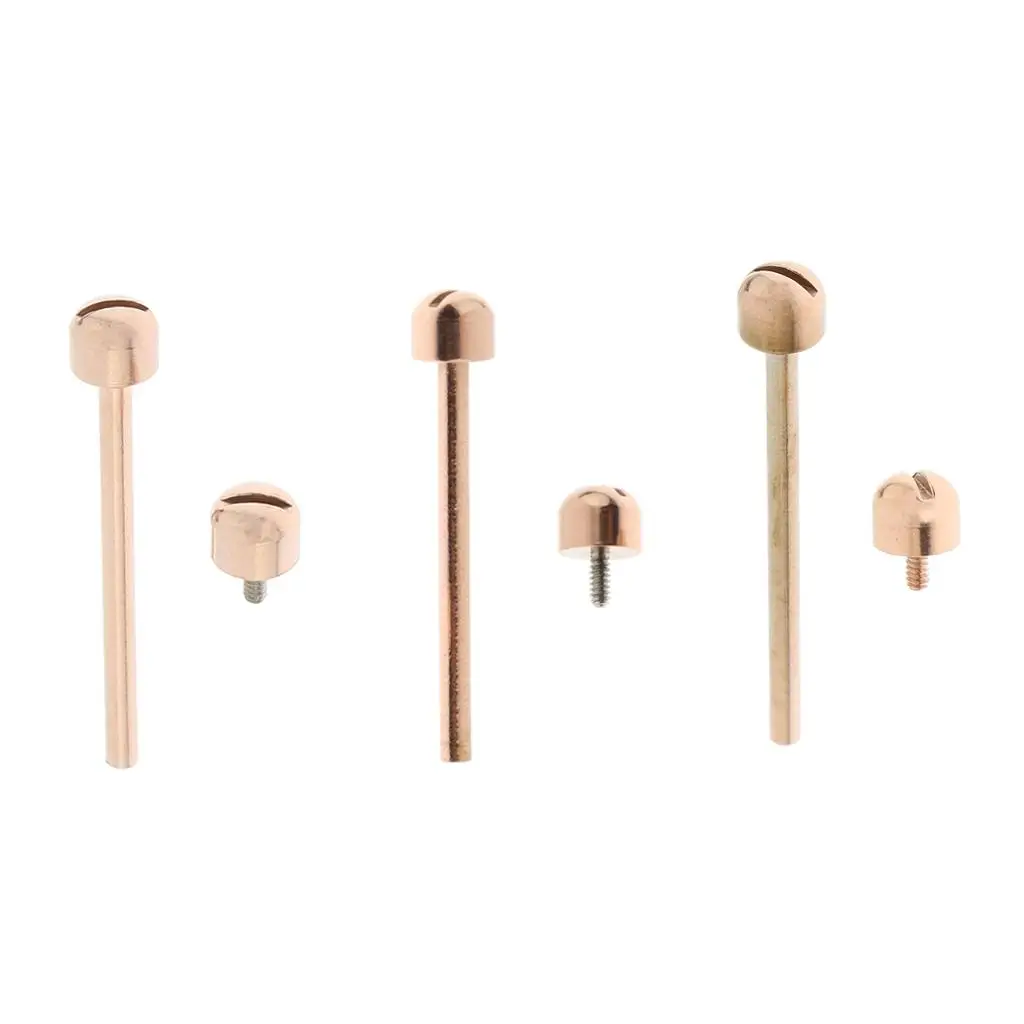 Metal Watch Lug Stem Screw Tube Connector Link Kit Rose Gold for Watchband Replacement and Customization