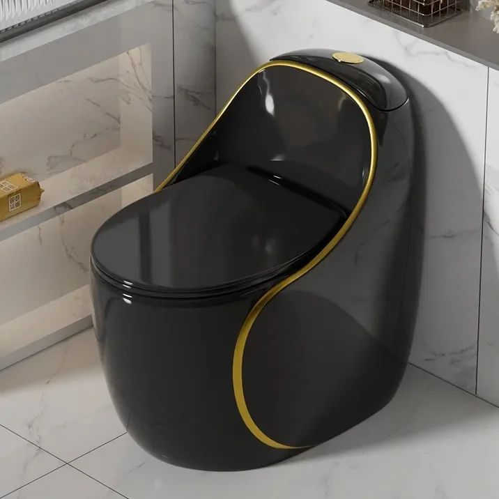 Creative toilet toilet household bathroom personalized egg-shaped color ceramic pump B & B hotel engineering wholesale