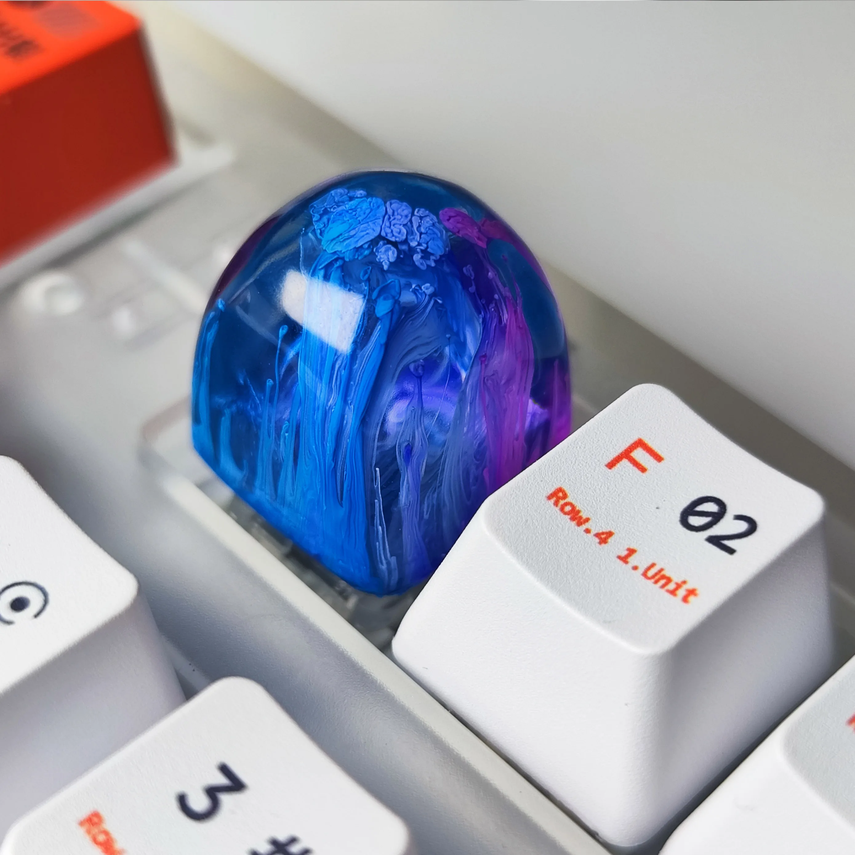 Dom Zen Pool 1u Keycaps Artisan Resin Luxurious DIY PC Gamer Gift Mechanical Backlit Keyboard RGB Keycap GK64 Anne Pro 2 RK878