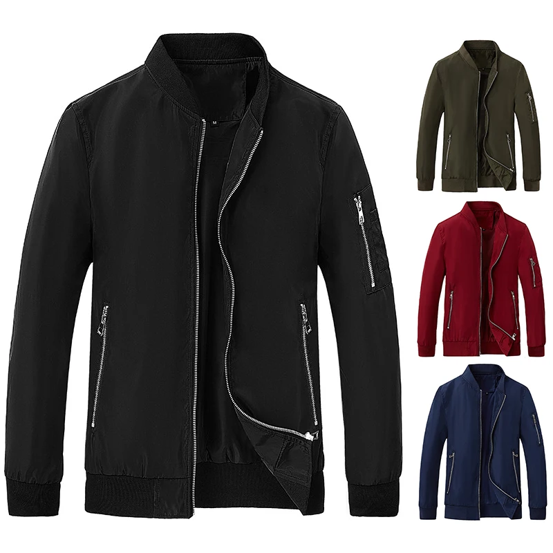 

Men Cycling Running Jacket Breathable Baseball Sport Jackets Coat Mens Sportswear Winter Warm Clothes Zipper Gym Fitness Clothes