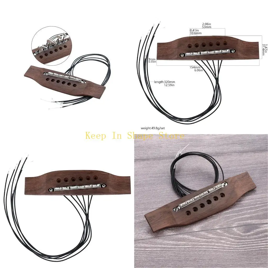 

U1JC Rosewood Acoustic Guitar Pickup For 6 String Instruments Featuring Electric Like Graininess High Performances Pickups