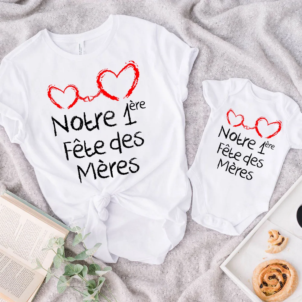 Our First Mother's Day Family Matching Outfits Mommy T-shirt Baby Bodysuits Family Clothes Mothers Day Gift Outfits for Mom Baby