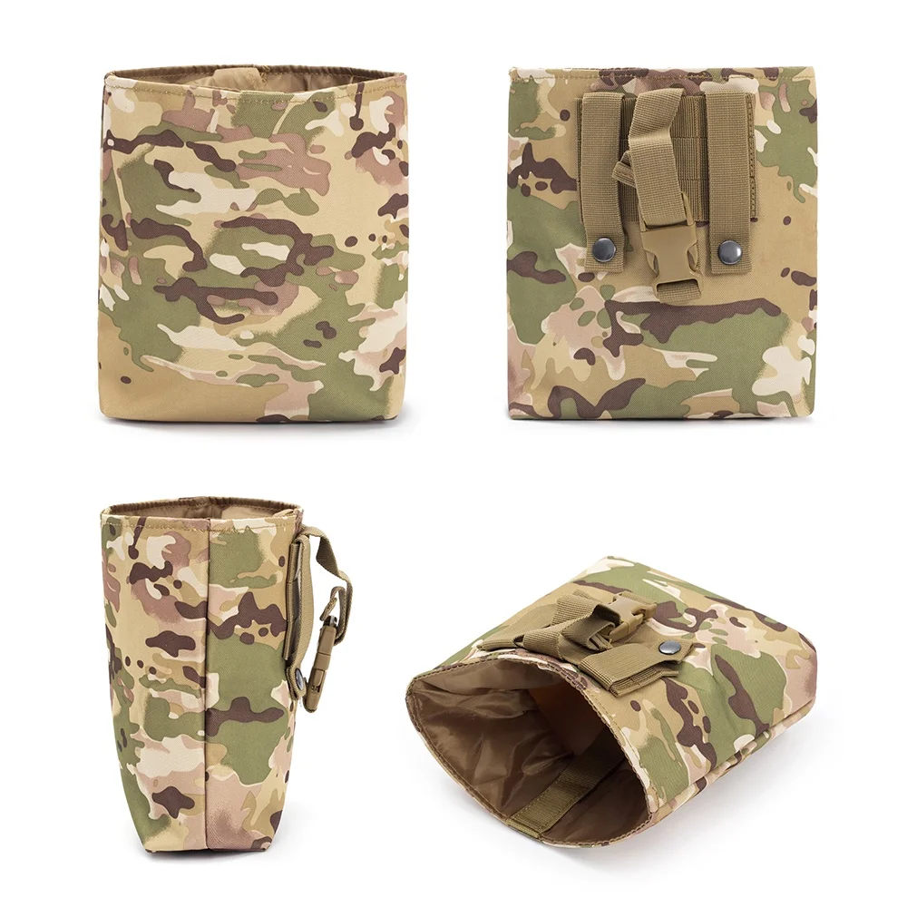 กระเป๋าใส่แม็กกาซีนแบบพับได้ Molle สำหรับกิจกรรมกลางแจ้ง เดินป่า ล่าสัตว์ อุปกรณ์เสริมพับเก็บได้ ซองใส่แม็กกาซีนปืนของเล่น กระเป๋าคาดเอว EDC