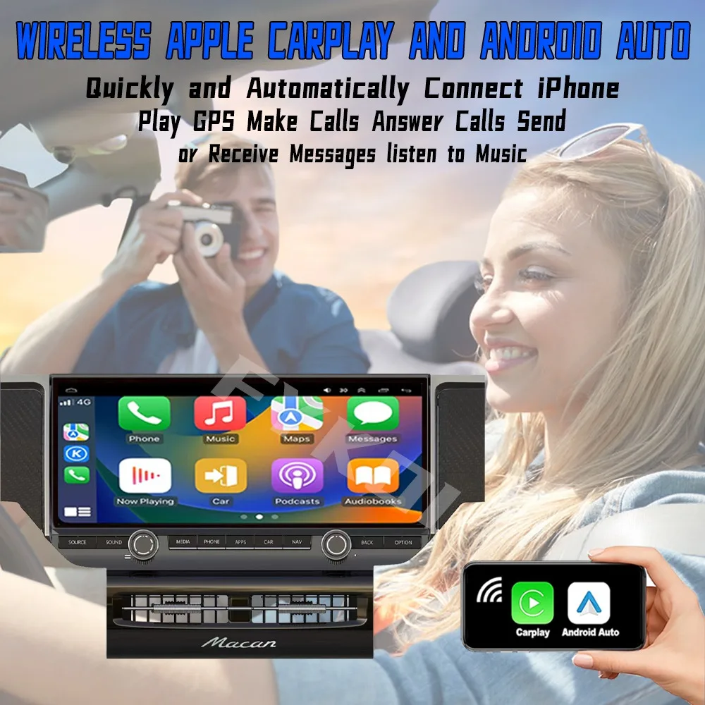 FYKOI Car Radio For Porsche Macan 2010-2015 Automotive Multimedia Carplay Android Auto Tesla Screen Bluetooth 4G GPS Navigation