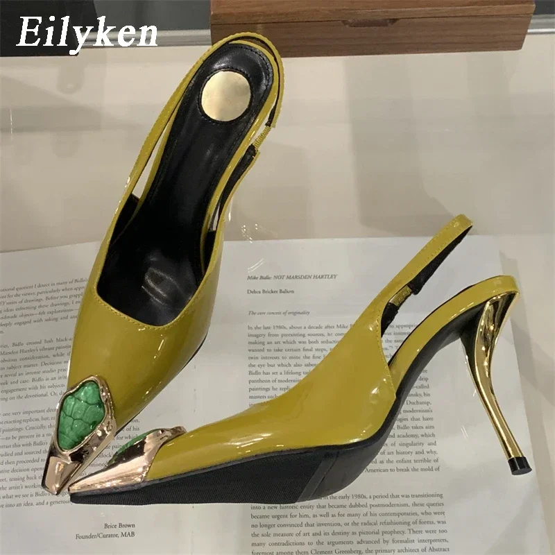 Eilyken Street Style Design Inlay Diamanten Frau Pumpen Sandalen Elegante Sexy Dünne Fersen Spitz Bankett Prom Pumps Schuhe