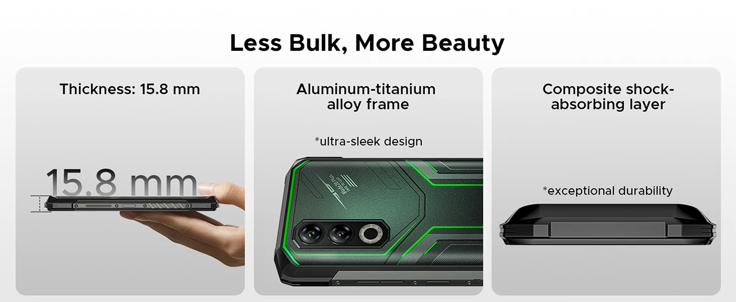 DOOGEE Blade20 Plus Rugged Phone 48GB+1TB 6.6" 120Hz Display 11800mAh Large Battery Helio G100 64MP Camera NFC Gemini AI NFC Android 16 Smartphone