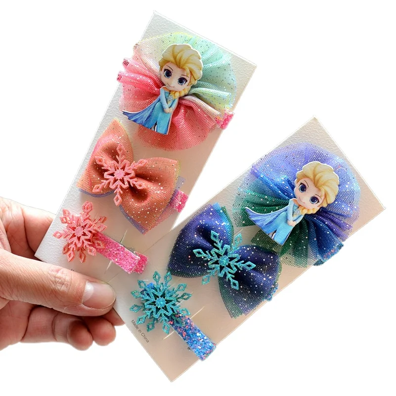 3Pcs 어린이 소녀 머리핀 공주 헤어 클립 어린이 소녀 액세서리 선물