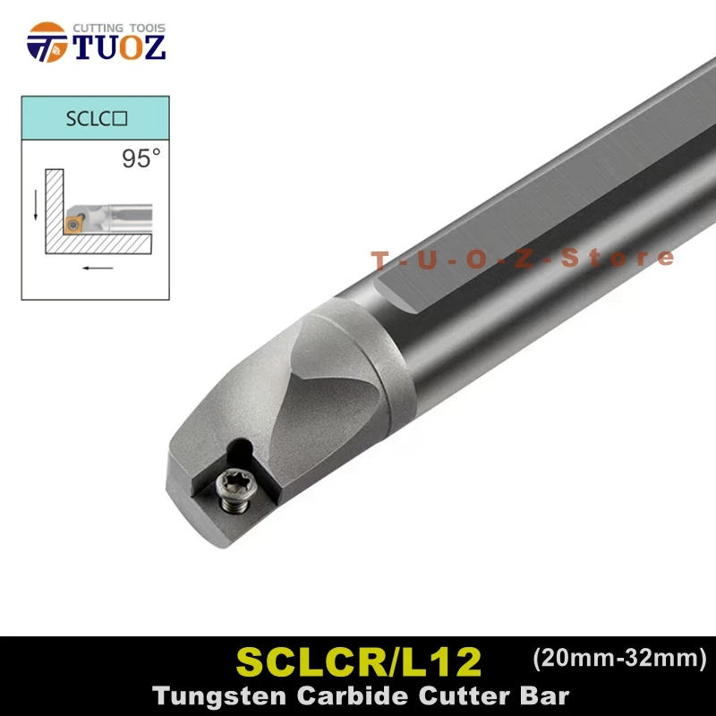 TUOZ Tungsten steel Shockproof SCLCR12 SCLCL12 Lathe Boring Bar C20R C25S C32T 20mm 25mm 32mm Internal Turning Tool