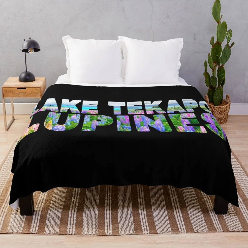 

LAKE TEKAPO LUPINES - South Island New Zealand Flowers Throw Blanket Luxury Brand warm for winter Summer Beddings Blankets