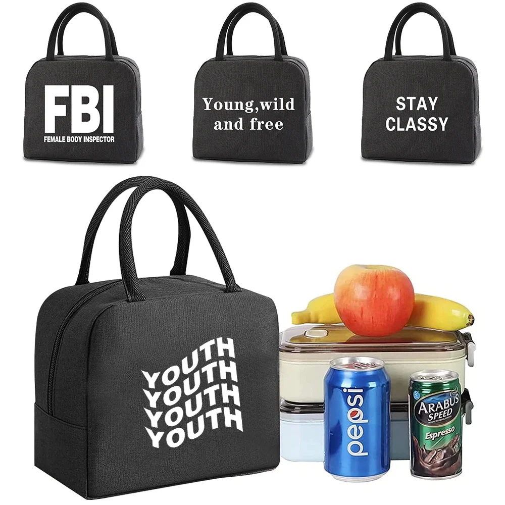 

Lunch Bag Cooler Tote Portable Insulated Box Canvas Thermal Cold Food Container school Picnic Men Women Kids Travel Dinner Box