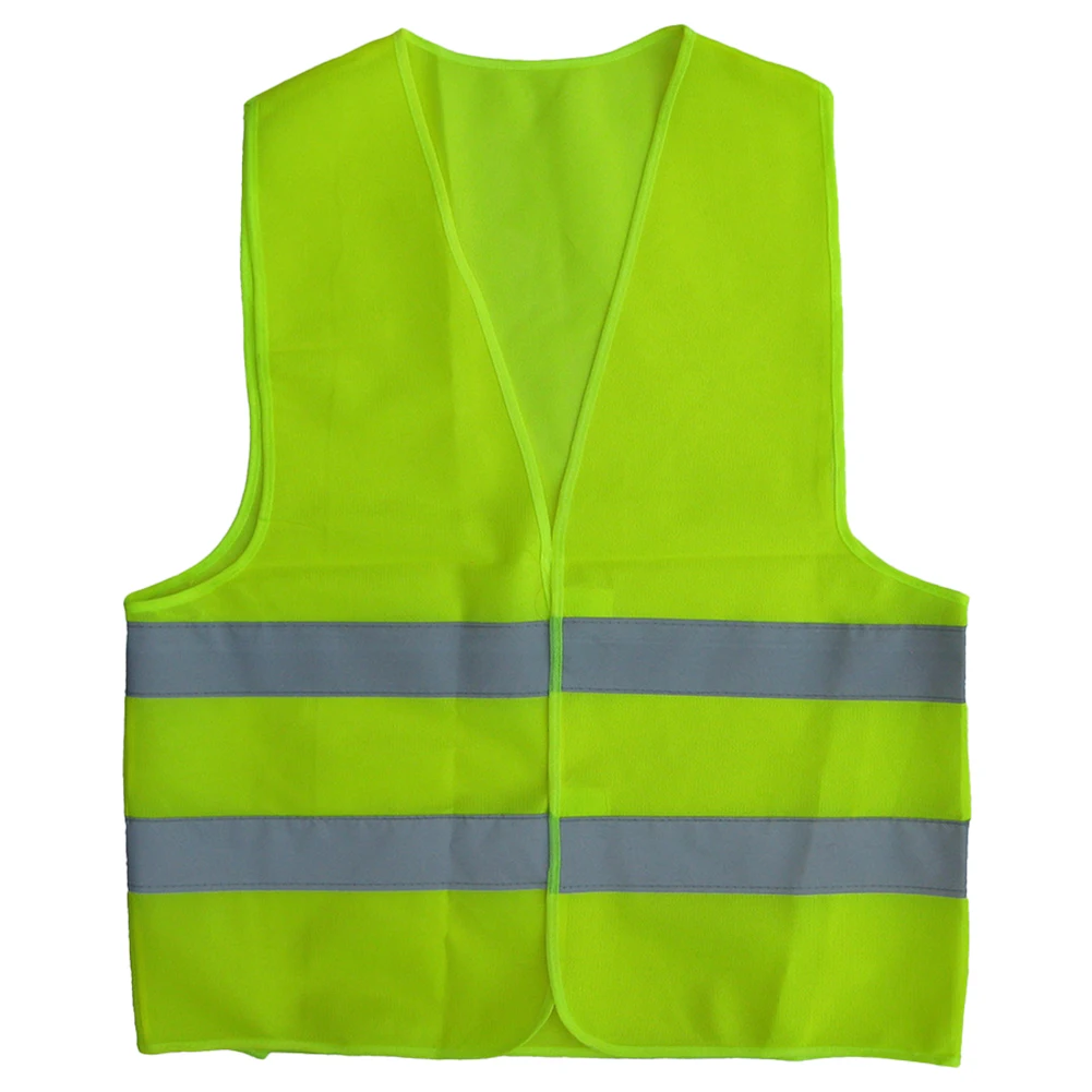 Car Reflective Safety Vest Breathable Reflective Strip Vest 2 Reflective Strip Multi-pocket Reflective Vest for Driver Workers