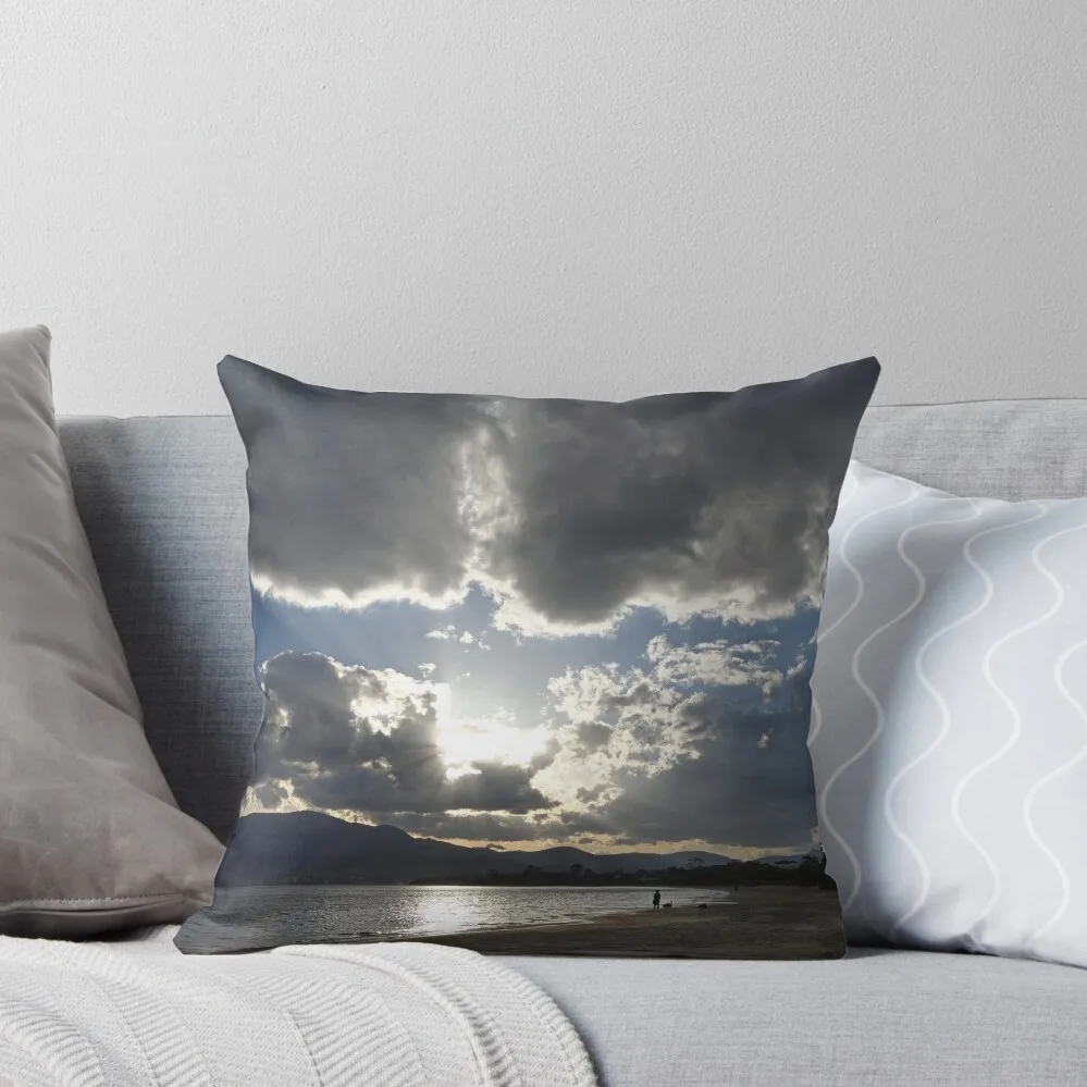 Howrah Beach sunrays - Hobart, Tasmania, Australia Throw Pillow Pillows Aesthetic christmas pillow case pillow