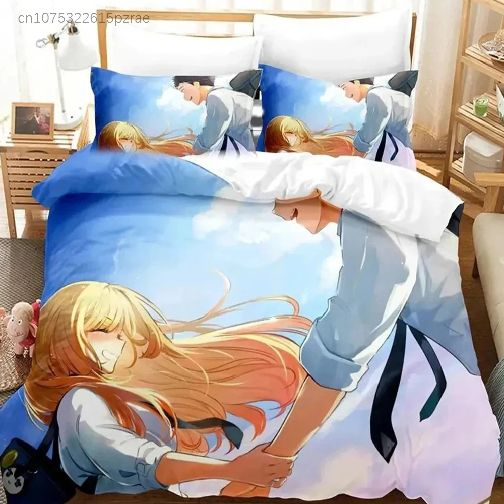 Anime My Dress-Up Darling Bedding Set Single Twin Full Queen King Size Bed Set Adult Kid Bedroom Duvet Cover Sets Home Textiles