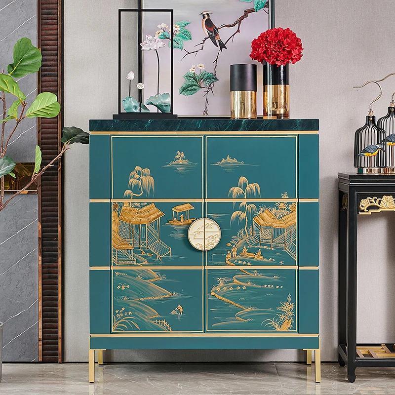 Y Entryway Thin Model 1.0m Modern Chinese Style Light Luxury Entrance Shoe Cabinet Integrated Cabinet Hallway Balcony Storage