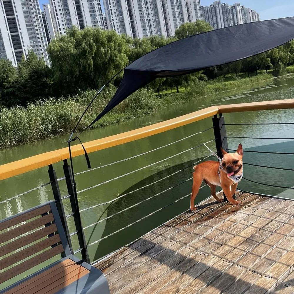 65" Office Cubicle Desk Shade for Light Sensitive Workers, Blocks Overhead Light in Black