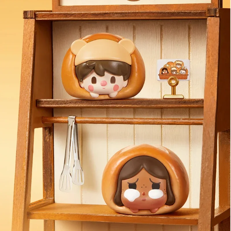 Genuine Pop Bean Baked Bread Series Mini Doll Kawaii Anime Figure Desktop Ornaments Surprise Kids Birthday Gift Collection