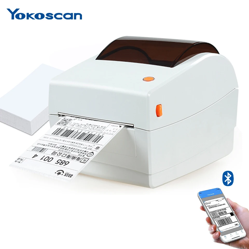 Sell world 4Inch120mm Tape bin Thermal Label Printer for Adhesive Stickers Printing with Bluetooth USB High Quality for shipping