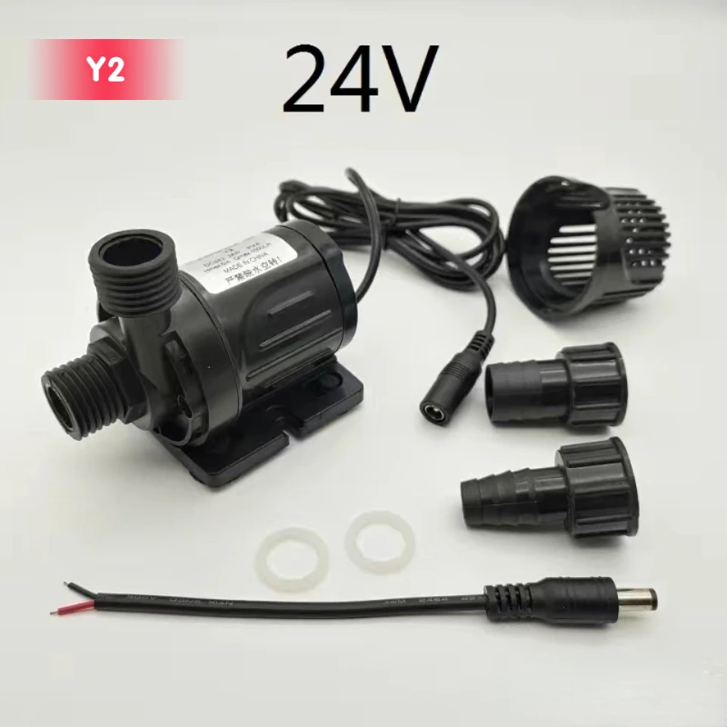DC 12 v18w 24 v24w 18 v2 1W zatapialne pompa wodna do układ chłodzenia fontann podgrzewacz do domu 800L/H 5.5M Ultra-cichy silnik bezszczotkowy