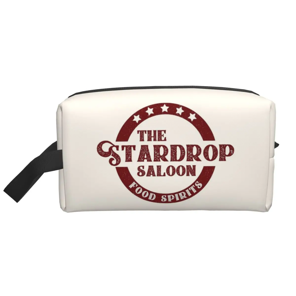

Косметичка Stardrop Saloon Pub Logo Stardew Valley Burgundy для женщин, дорожный органайзер для макияжа, сумка для хранения туалетных принадлежностей