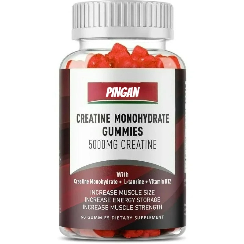 Creatine Monohydrate Gummies, L-taurine, B12, Promote Muscle Growth, Increase Strength, and Strengthen Muscles
