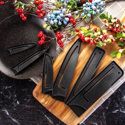 Multi Style Kitchen Knife Sheath Black Protective Cover Plastic Edge Guards Case Knife Blade Protector Cover Kitchen Accessories