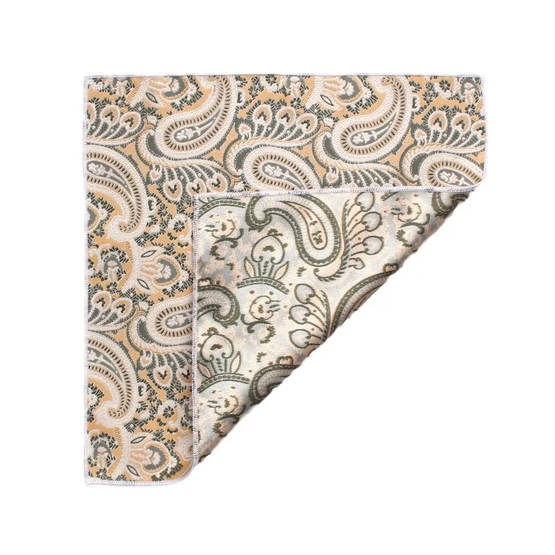 2pcs Men's Business Suit Pocket Towel Pattern Wedding Chest Towel Handkerchief Banquet Small Square Accessories