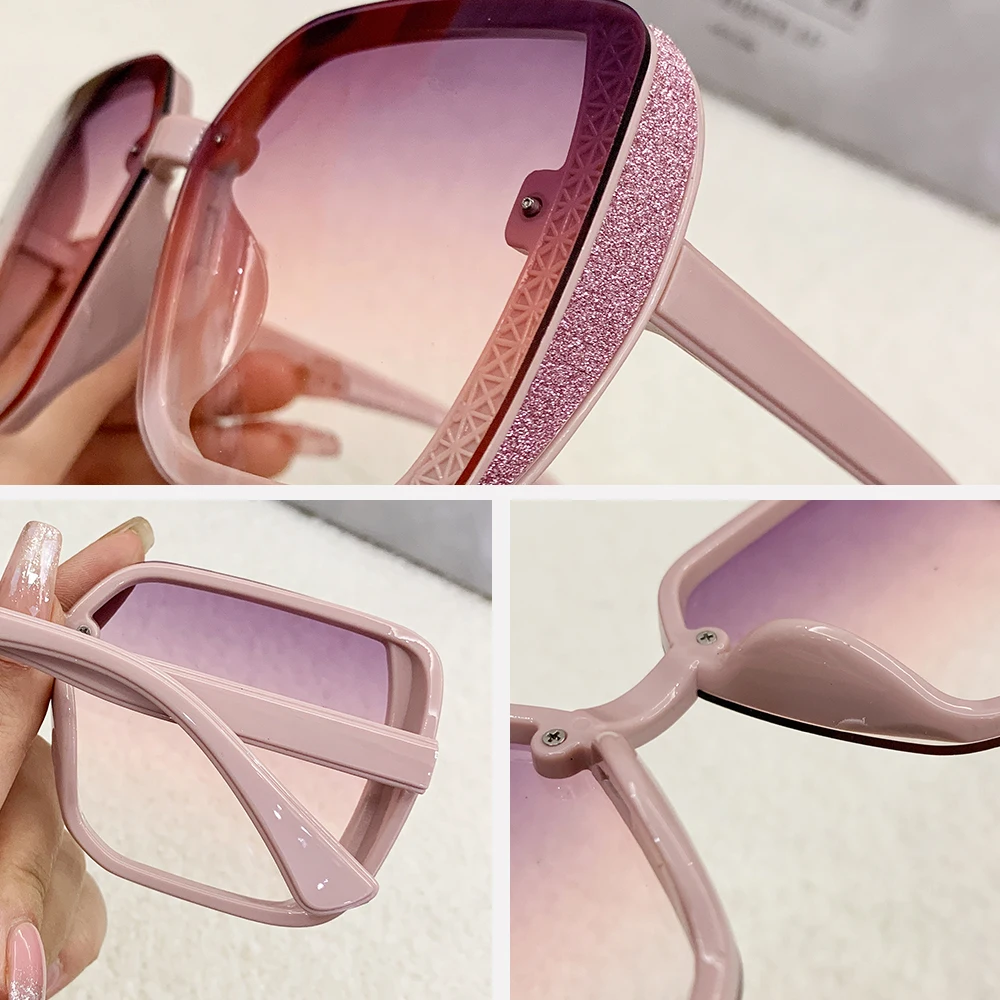 Unisex Square Sunglasses Y2K Fashion Luxury Gradient Color Holiday Accessory Ideal Choice Stylish Glasses for Festive