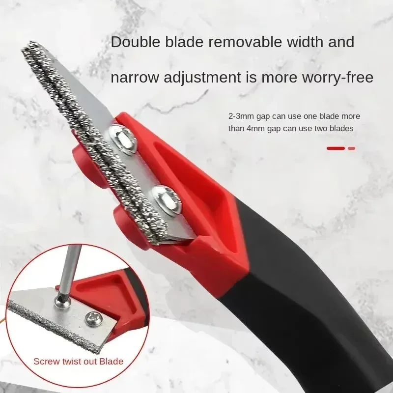 セラミックタイルギャップセメントスラリークリーナー壁タイルジョイントクリーナースクレーパーツールマルチメーター金属探知機実用ツール