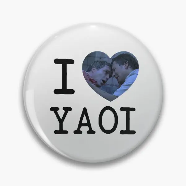 I Love Yaoi Saw Chainshipping V2  Soft Button Pin Cute Brooch Fashion Creative Clothes Hat Funny Metal Decor Lapel Pin Gift