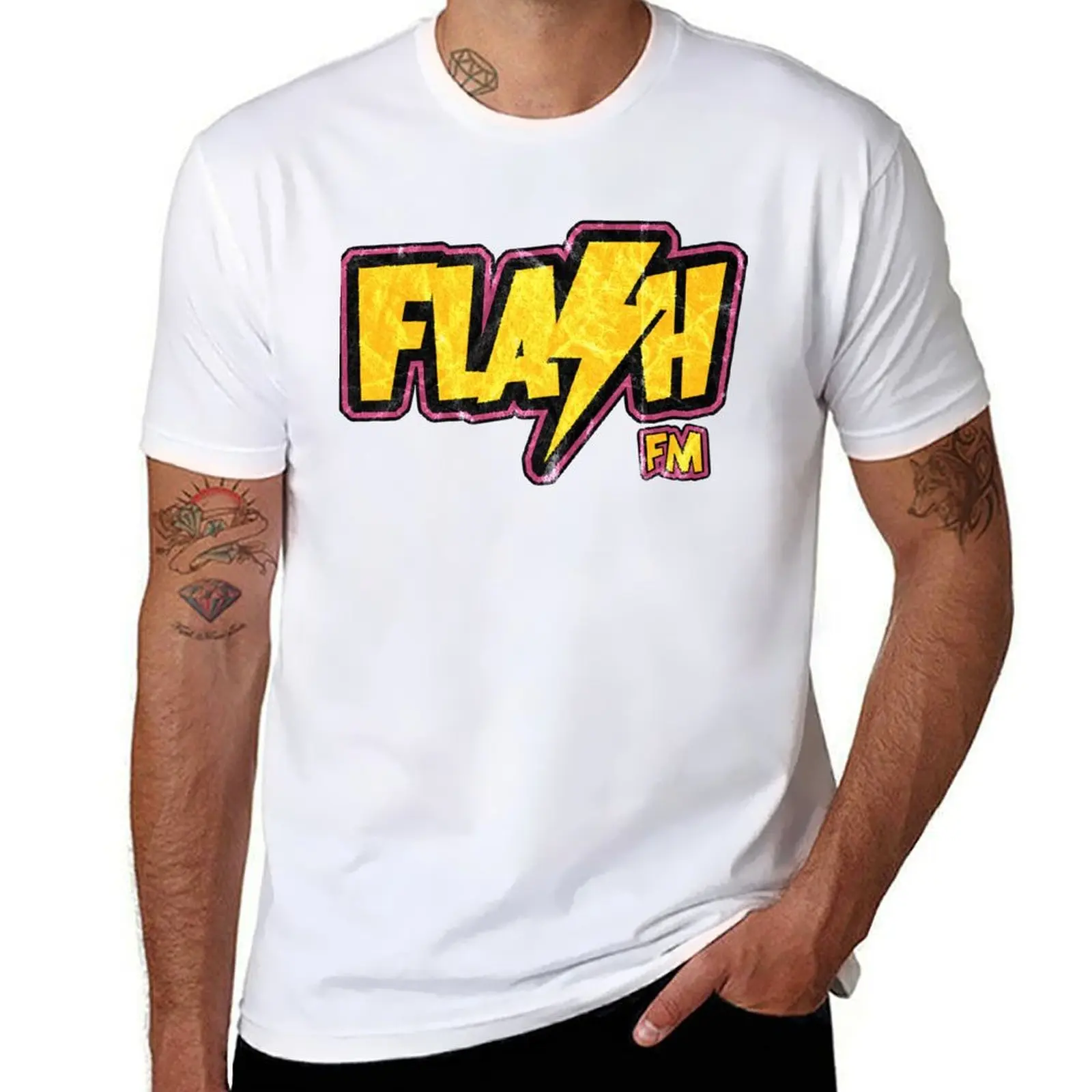 

Flash FM T-Shirt black cotton t-shirt plain for man package funny t shirts man T-Shirt