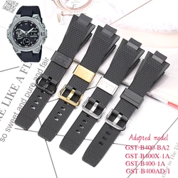 Resin Watchband For Casio  Steel Heart GST-B400 Men's Sports Waterproof Quick Release Rubber Strap Bracelet Accessories