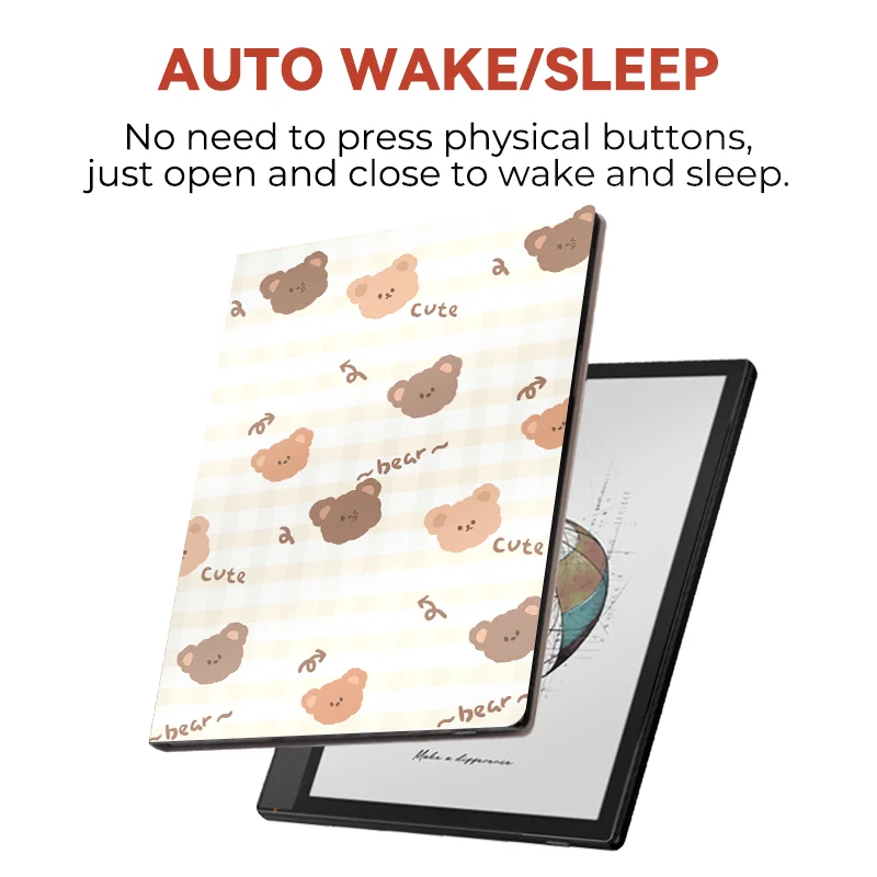 twosheep Cute Illustration Magnetic Case suit for ONYX Boox Note Air5c Note Air4c Note Air3c Auto Wake Stand Slim Folio Cover