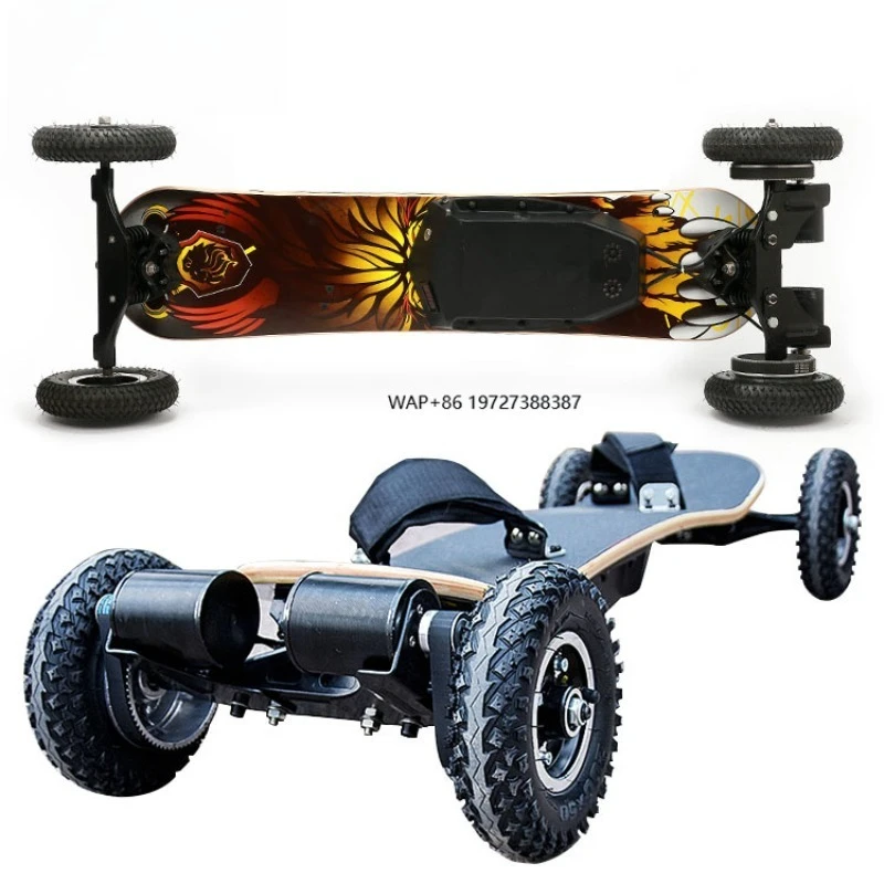 Skateboard Listrik Roda Besar Bertenaga Motor Ganda Direct Drive Termurah