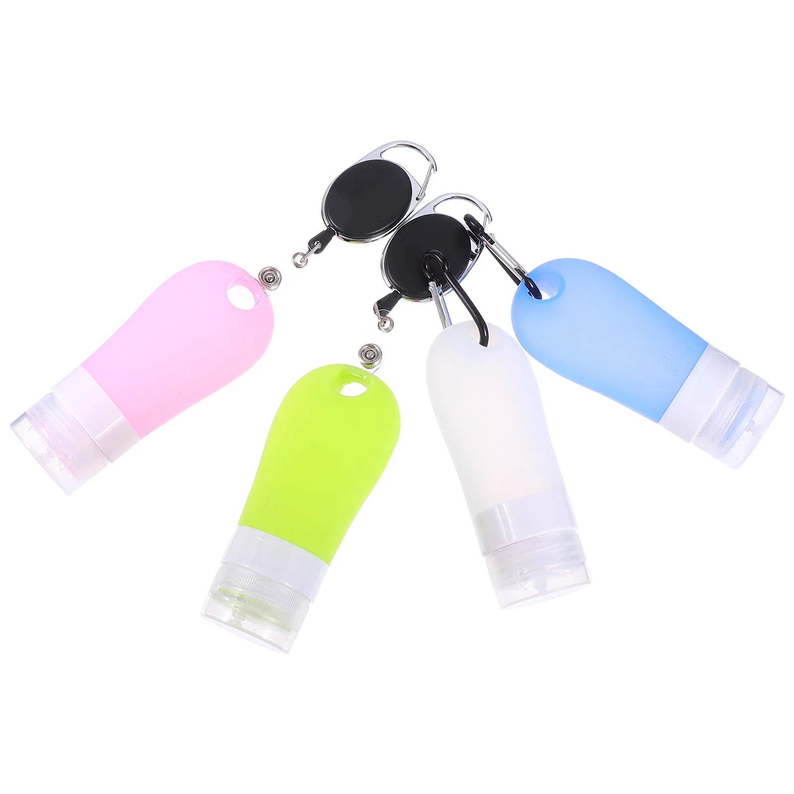 

4 Pcs Silica Gel Bottle Refillable Sub Bottles 60 Ml Travel Recyclable Containers Accessories Pp Convenient Hand