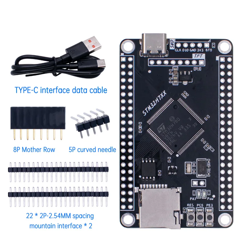 Original STM32H7  STM32H750VBT6 H743VIT6 H7B0VBstm32 development board For OV2640 OV5640 Camera 1.3/1.44/1.8/2.0/2.4 TFT Screen