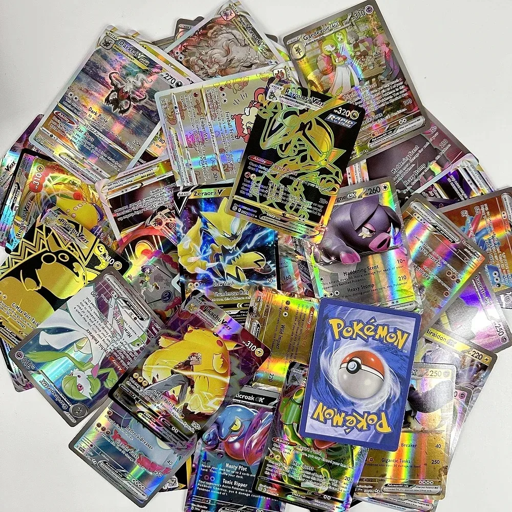 Cartas de Pokémon escarlata y violeta, tarjetas Flash completas, colección de juegos, 100Ex, 33, Vstar 2023, Vmax, Koraidon, Miraidon Battle, 100,