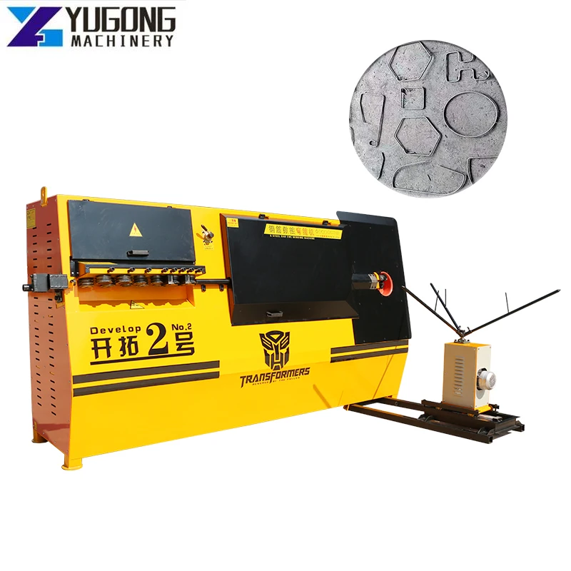 YG 8mm 10mm Automatic CNC Steel Wire Bending Cutting Machine New Condition Rebar Metal Processed PLC Motor Core Construction