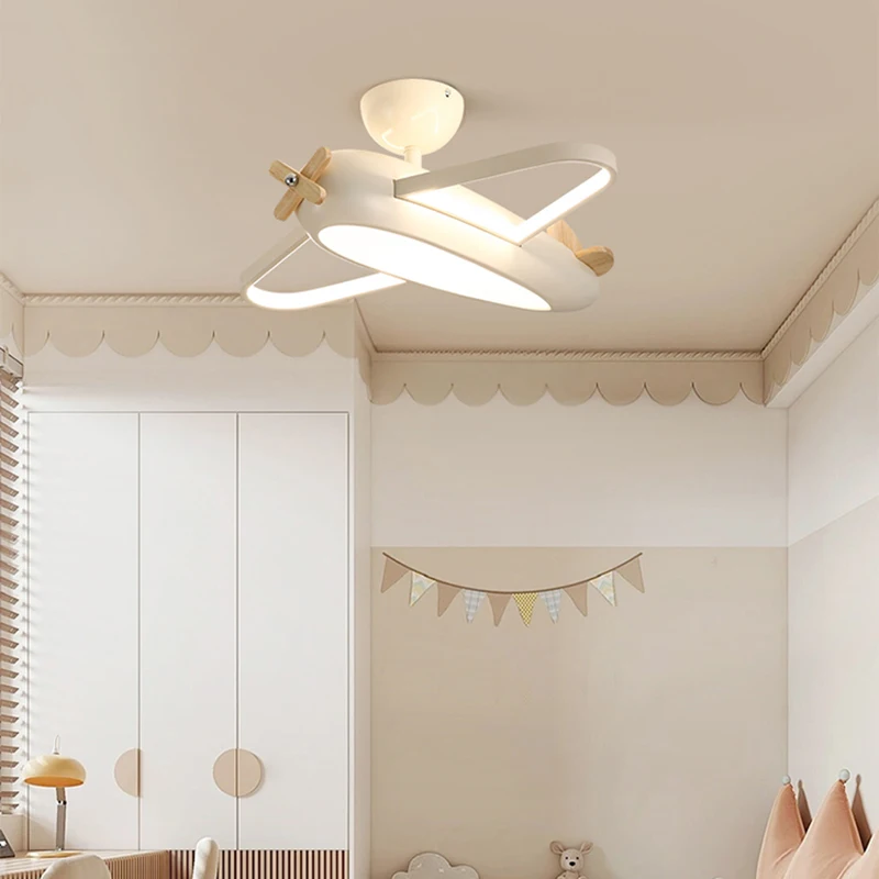 2025 Cartoon Airplane Ceiling Lamp Creative Design Led White Lamp Living Dining Room Study Kids Room Boy Baby Nursery Room Decor