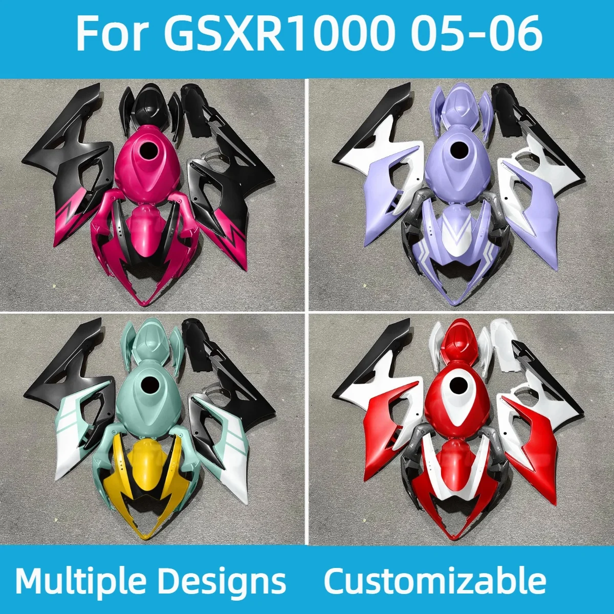 

ABS Plastic Fairings GSXR 1000 2005 2006 Injection Complete Fairing Set Bodywork Kit for GSXR1000 05 06