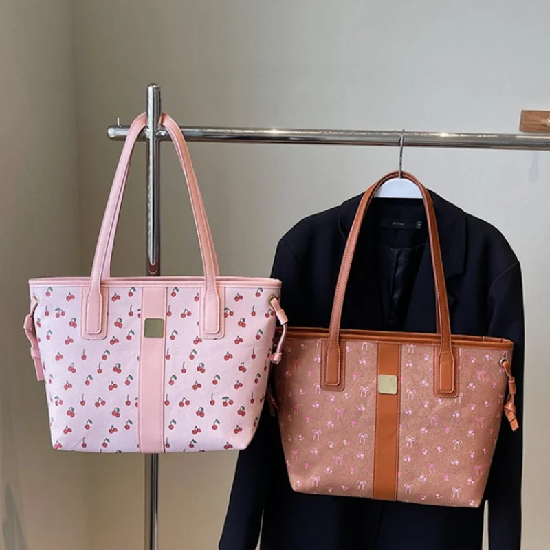 2025springpu-bolsa-feminina-com-ziper-estampa-fofa-bolsa-de-ombro-tamanho-Unico-bolsa-de-costura