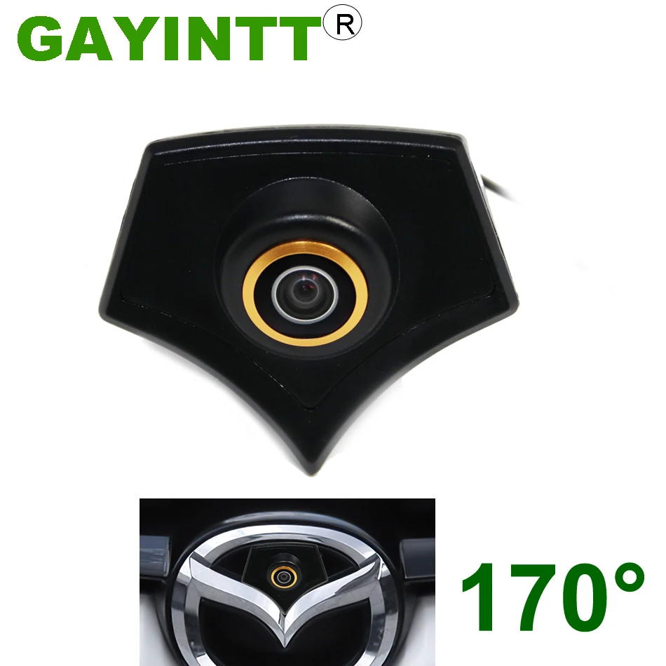 GAYINTT 170° Vehicle HD Car Front View Camera For Mazda 2 3 5 6 CX5 CX7 Night Vision Waterproof CCD