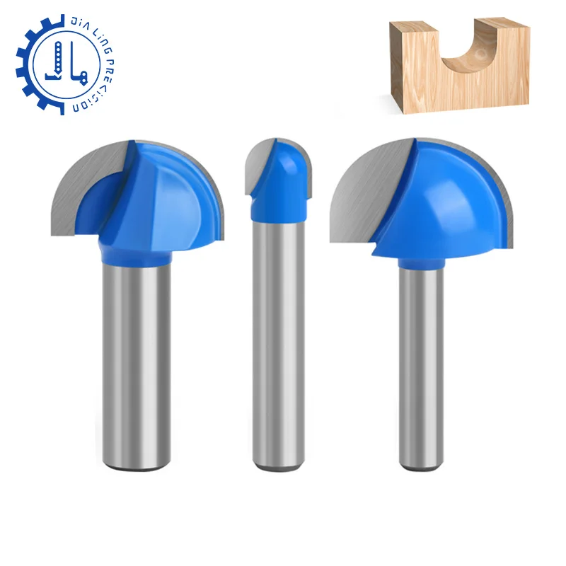 Carbide Ball End Mill Woodworking 6.35mm Shank CNC Round Nose Router Bit 1/4 1/2 Set Ball Nose Cutter