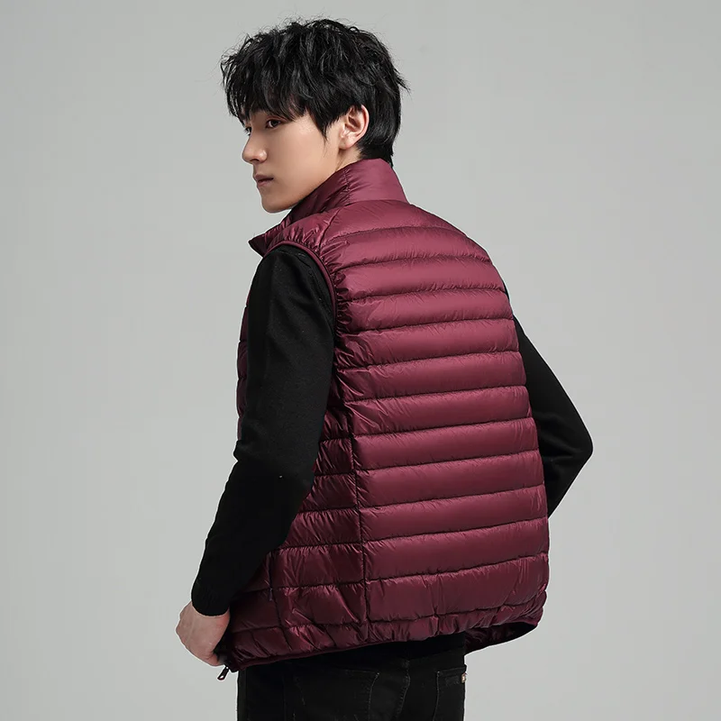 Winter Jacket for Men Duck Down Vest Coat Ultralight Sleeveless Puffer Vest Jacket Ultra Thin Warm Lightweight Down Waistcoat